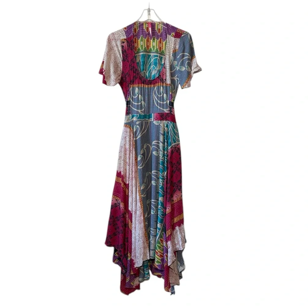 PLENTY BY TRACY REESE Anthropologie Kantha Patchwork Dress Size Medium - Picture 2 of 16